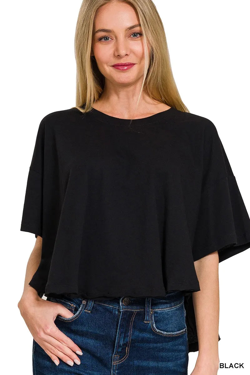 Zenana Cotton Round Neck Short Sleeve T-Shirt 