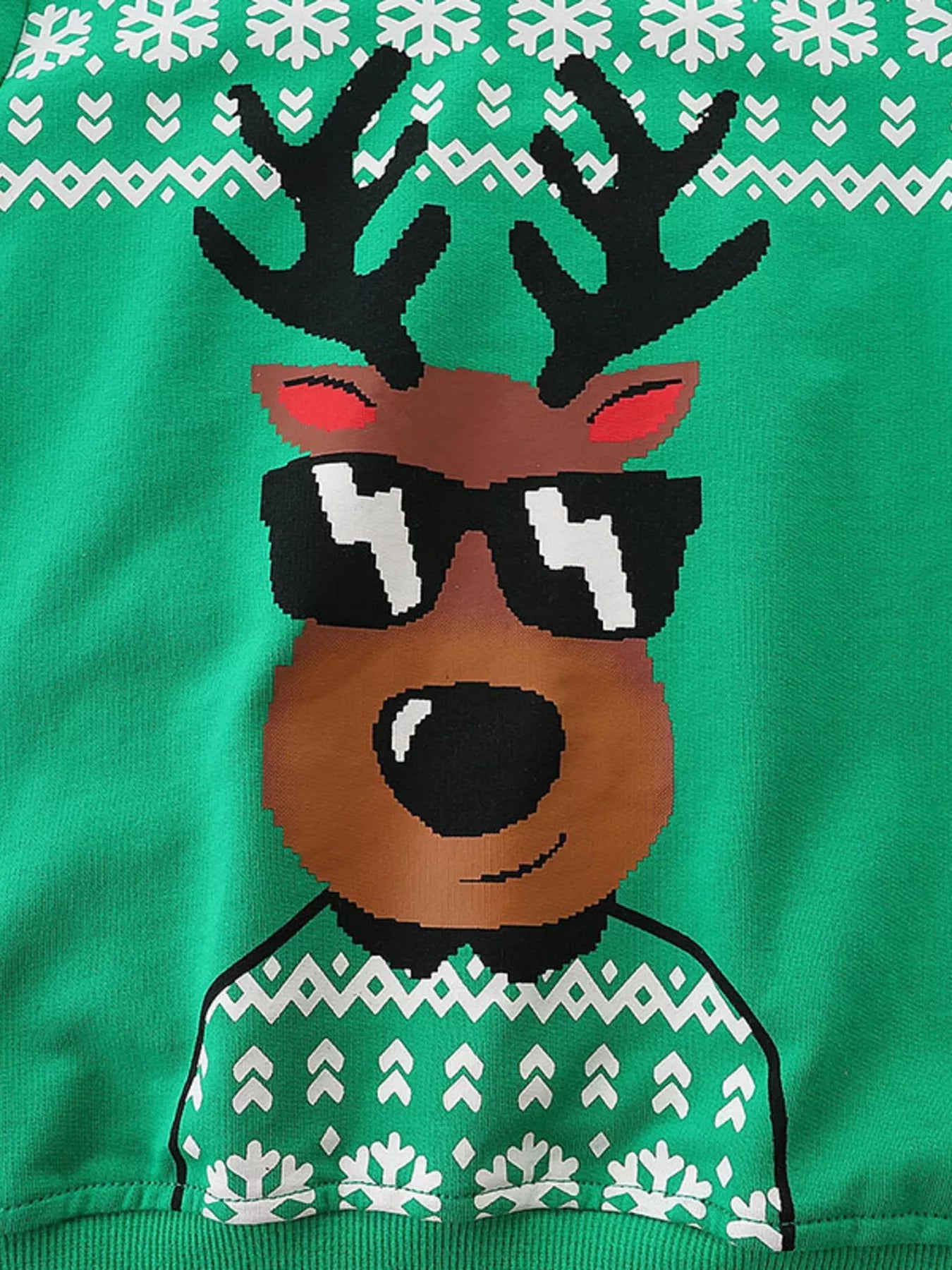 Children's Reindeer Graphic Christmas Sweatshirt 