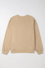 Plus Size Round Neck Long Sleeve Sweatshirt 