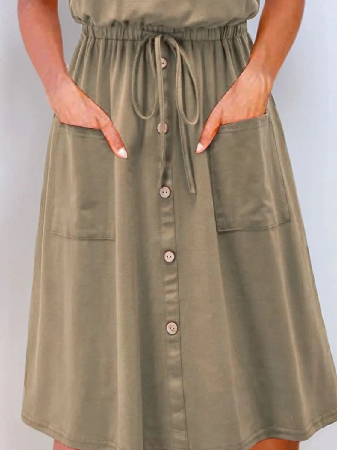 Full Size Round Neck Sleeveless Tank Dress Plus Size 