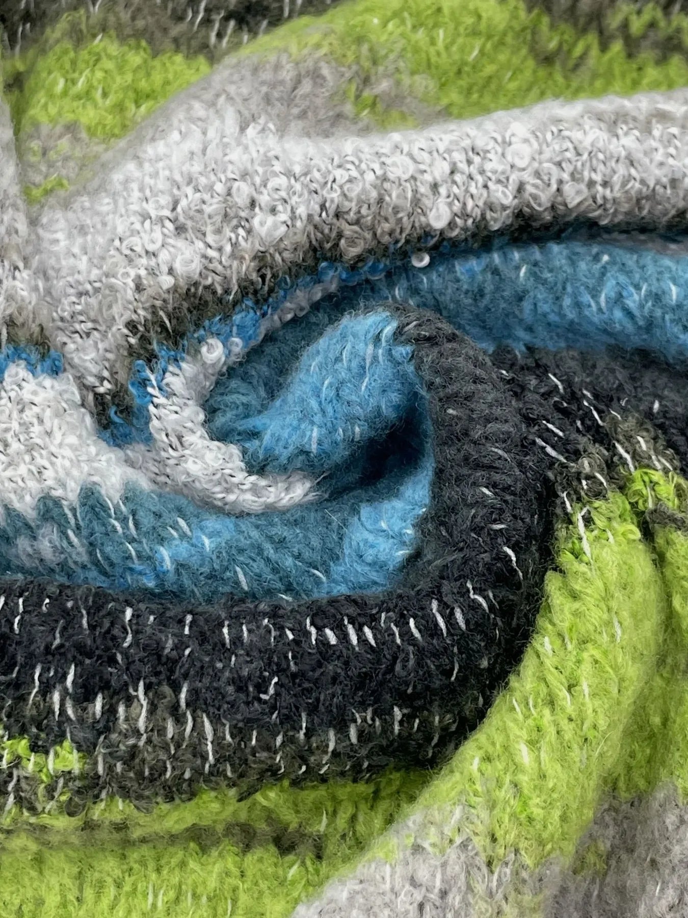 Gradient Stripe Button-Up Cardigan 