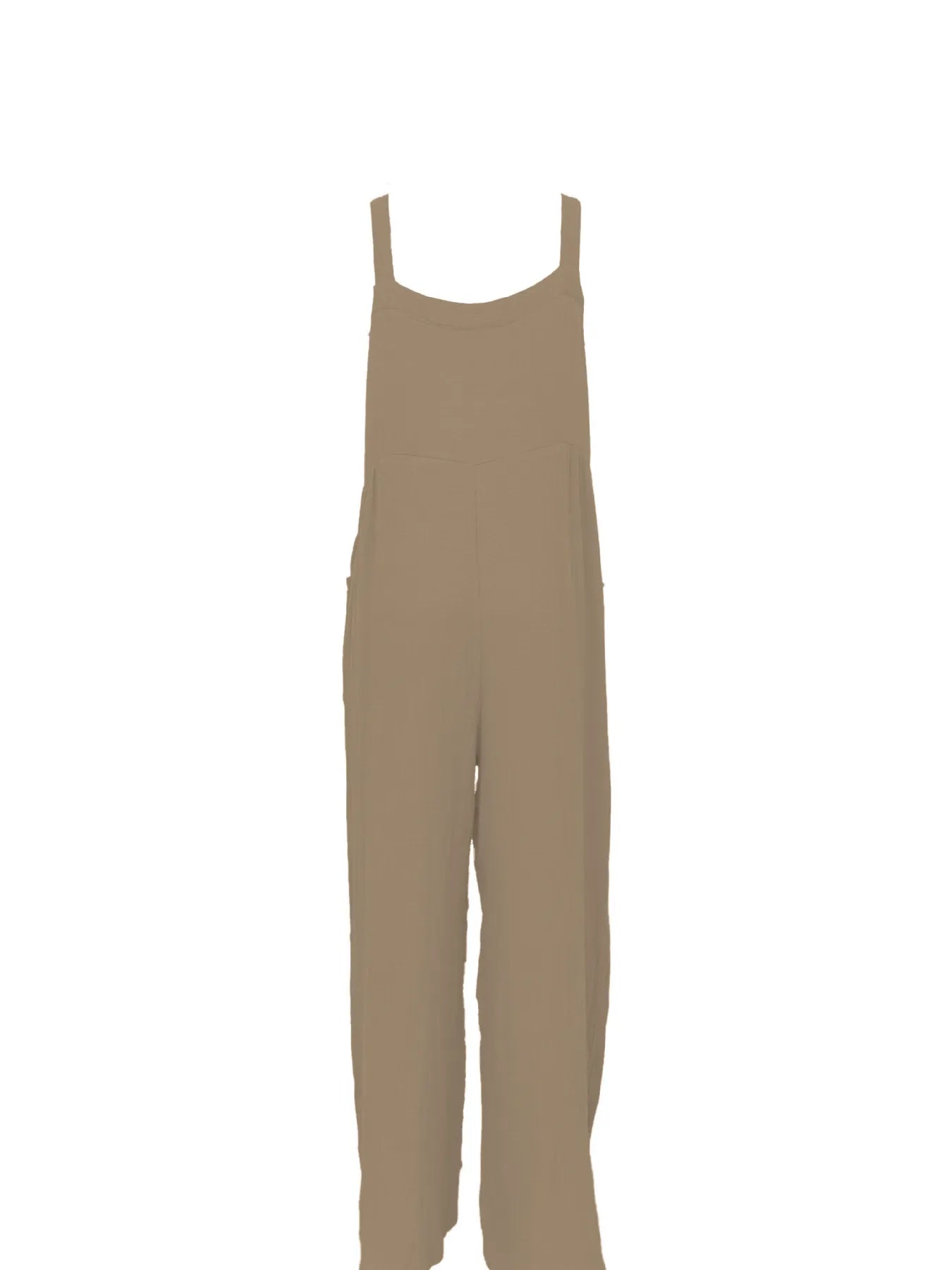 Full Size Casual Wide Leg Textured Overalls Plus Size 
