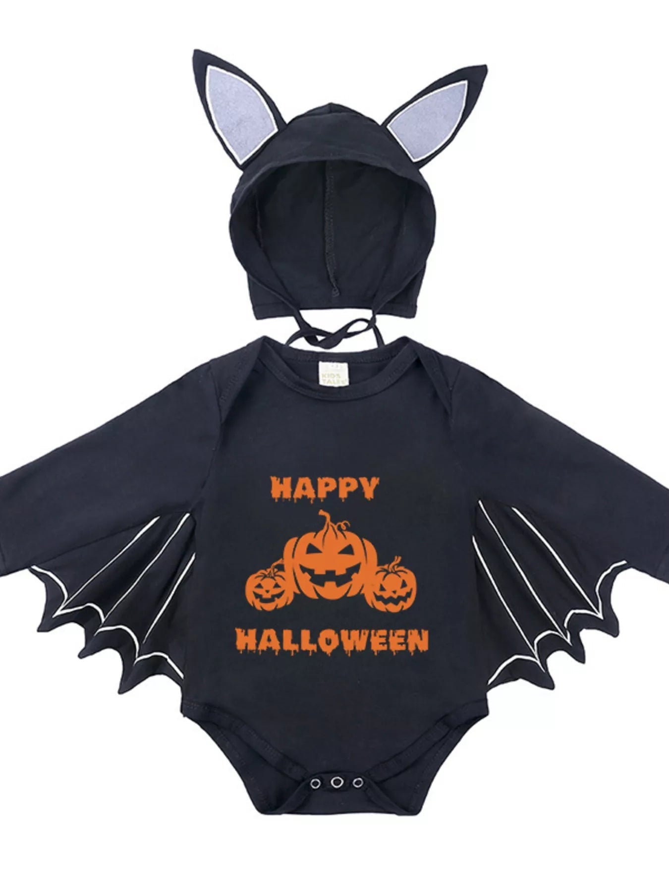 Children's Halloween Bat Bodysuit & Hat Costume Set 