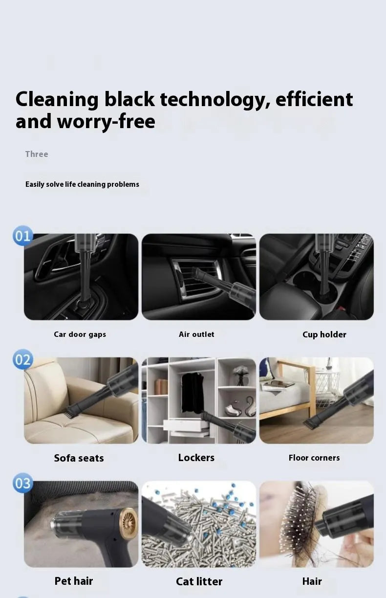 CleanJet™ Wireless 2-in-1 Car Vacuum & Air Blower Pro 