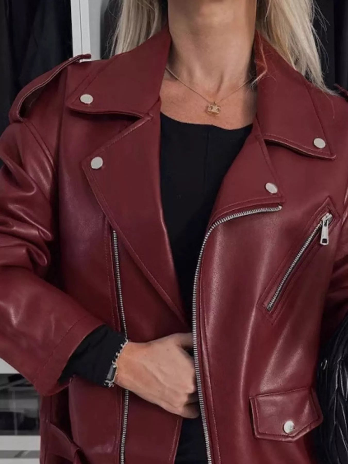 Full Size Zip Up Long Sleeve Jacket Plus Size 