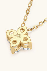 Moissanite Four Leaf Clover Pendant Necklace 