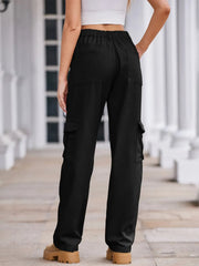 Straight Denim Cargo Pants 