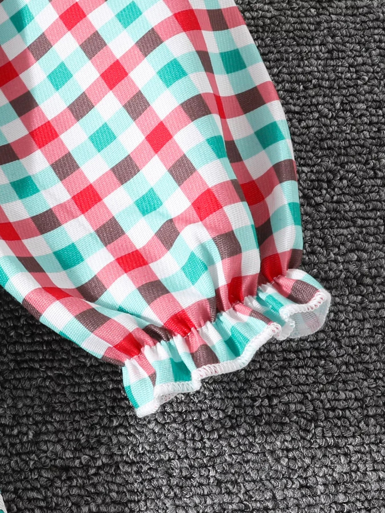Children's Christmas Tree Plaid Dress 