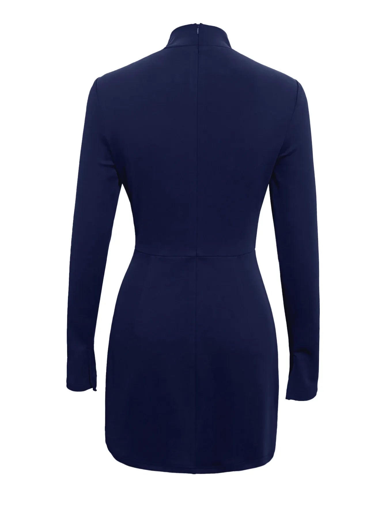 Long Sleeve Bodycon Mini Dress with Pockets 