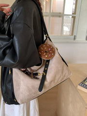 Adjustable Strap Handbag with Charm 