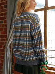 V-Neck Button Down Knit Cardigan 