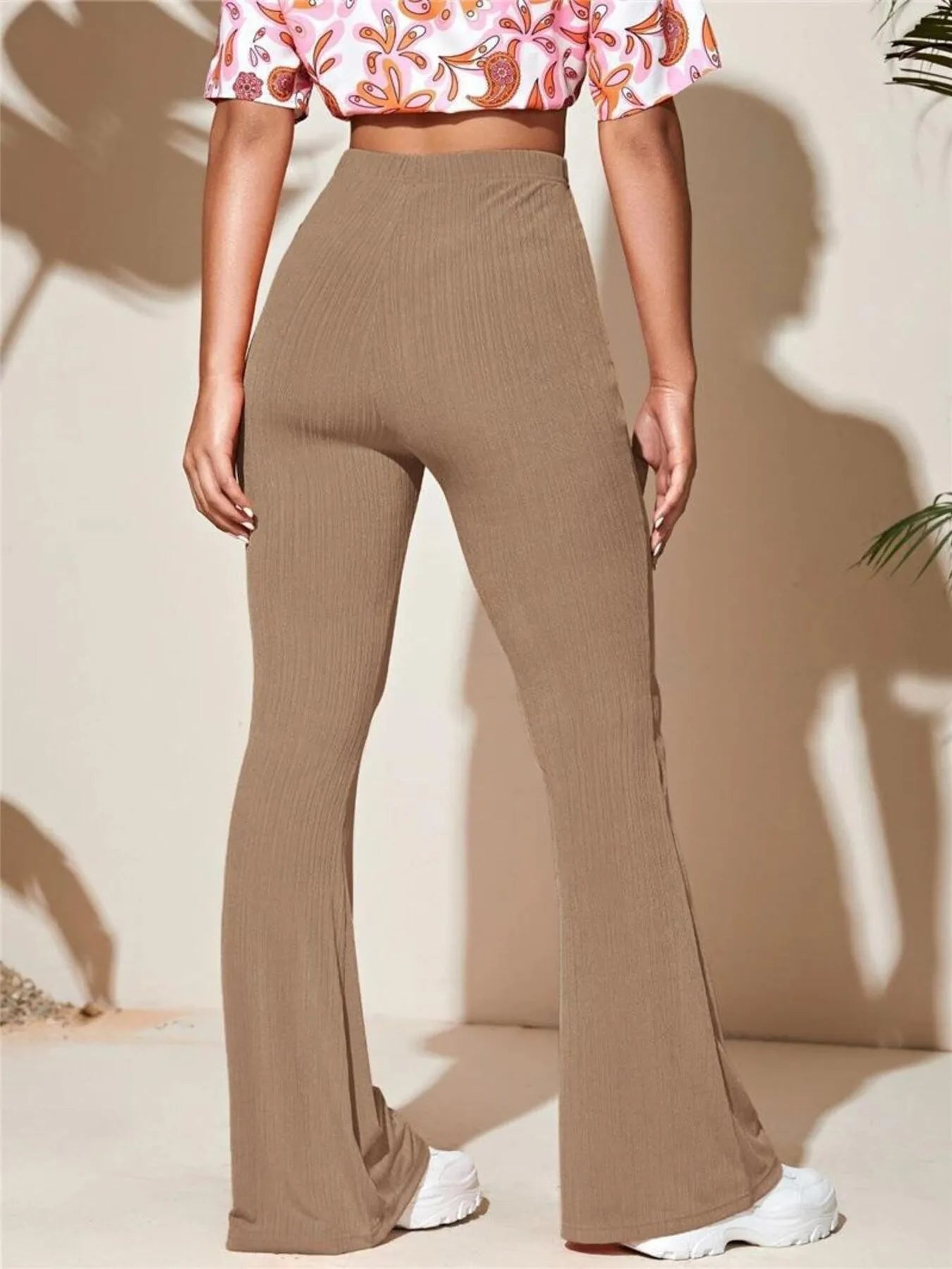 Full Size High-Waist Flare Active Pants Plus Size 