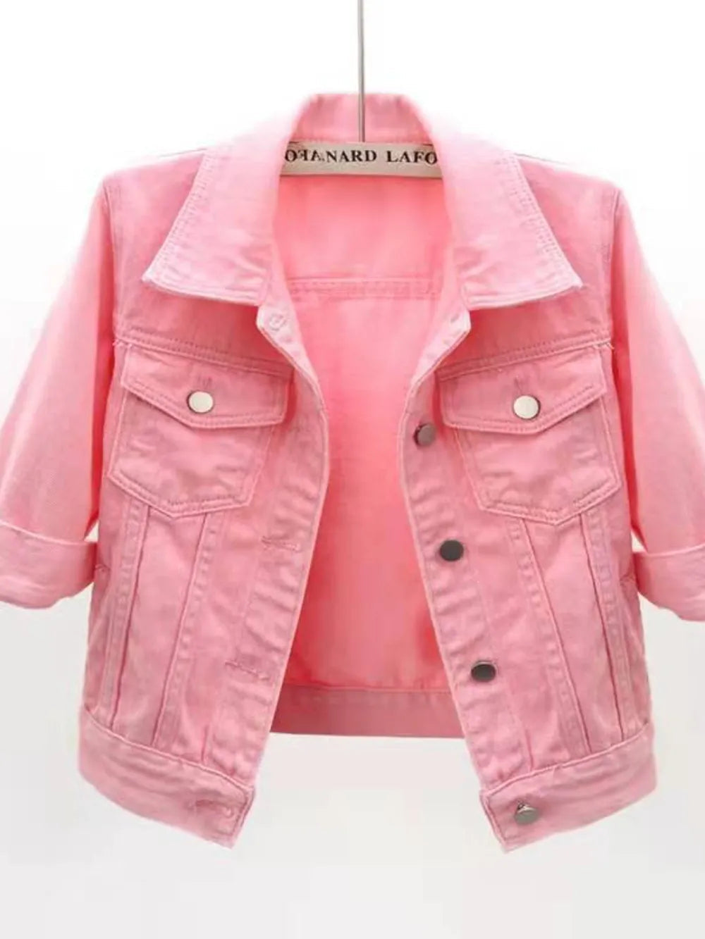 Full Size Cropped  Denim Jacket Plus Size 