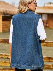 Button Down Denim Vest 