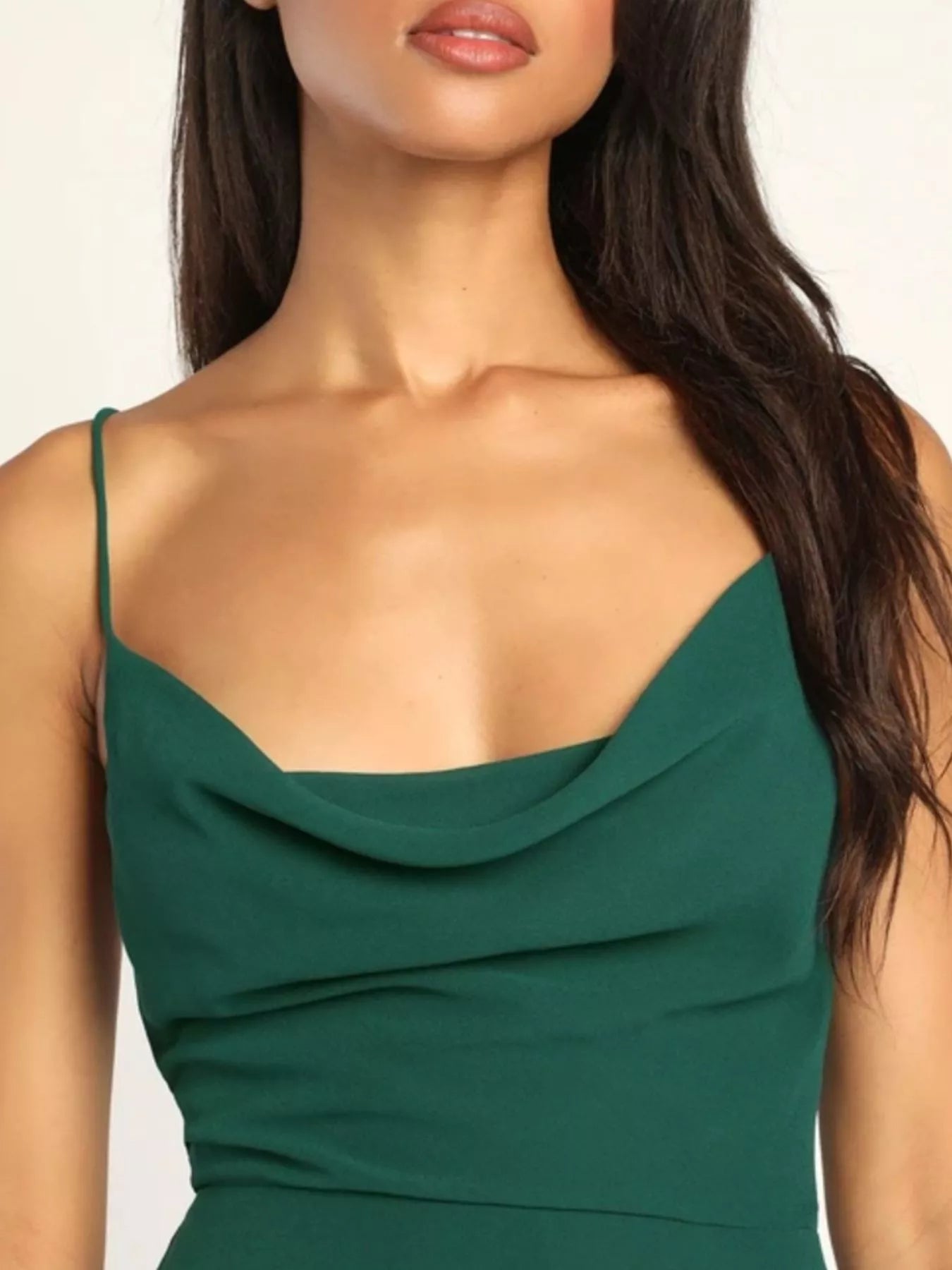 Slit Cowl Neck Maxi Dress 