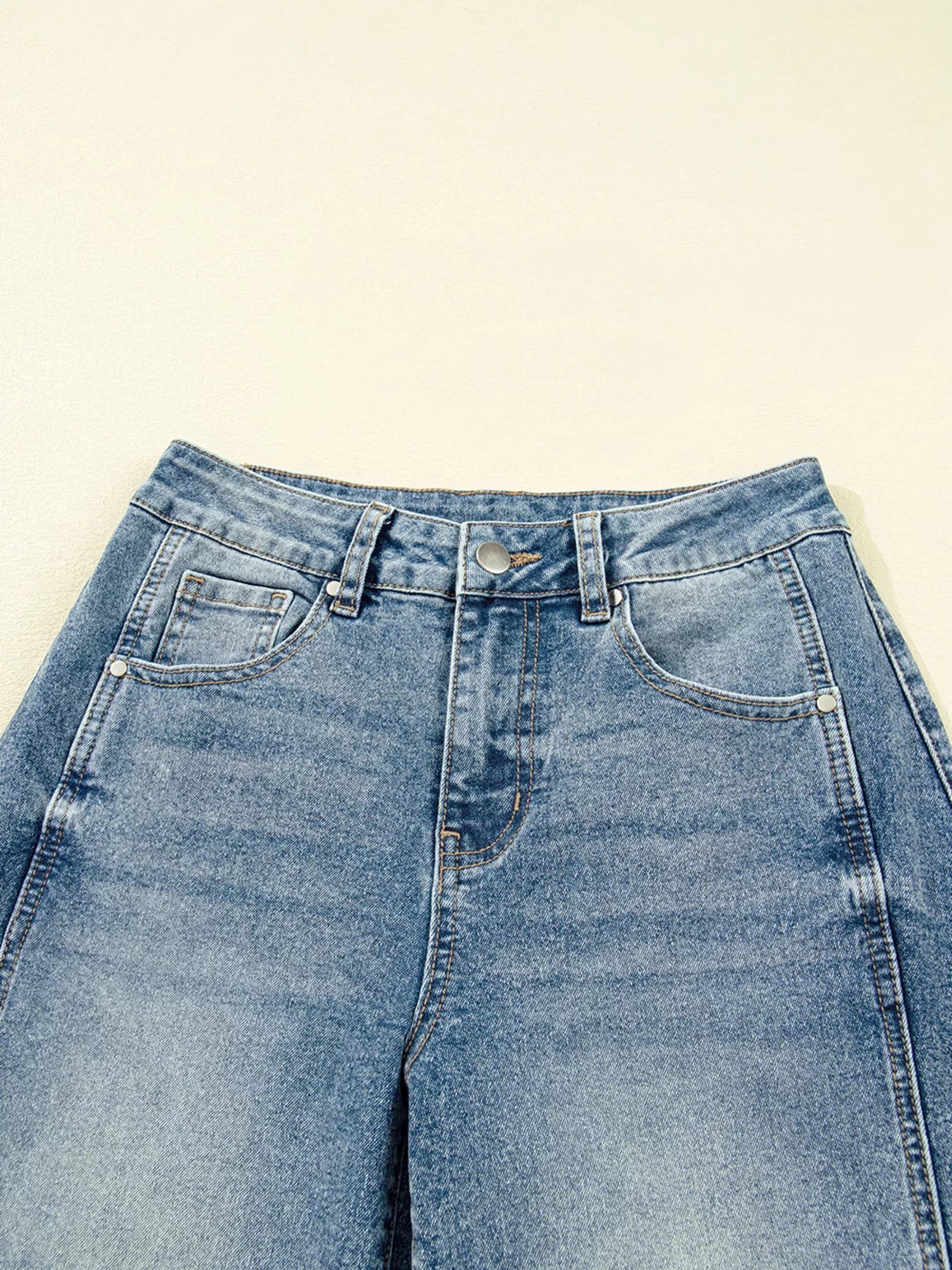 Vintage Washed Seam Detail Shift Jeans 