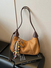 Vintage Suede Tassel Shoulder Bag 