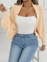 Open Front Batwing Sleeve Cardigan 