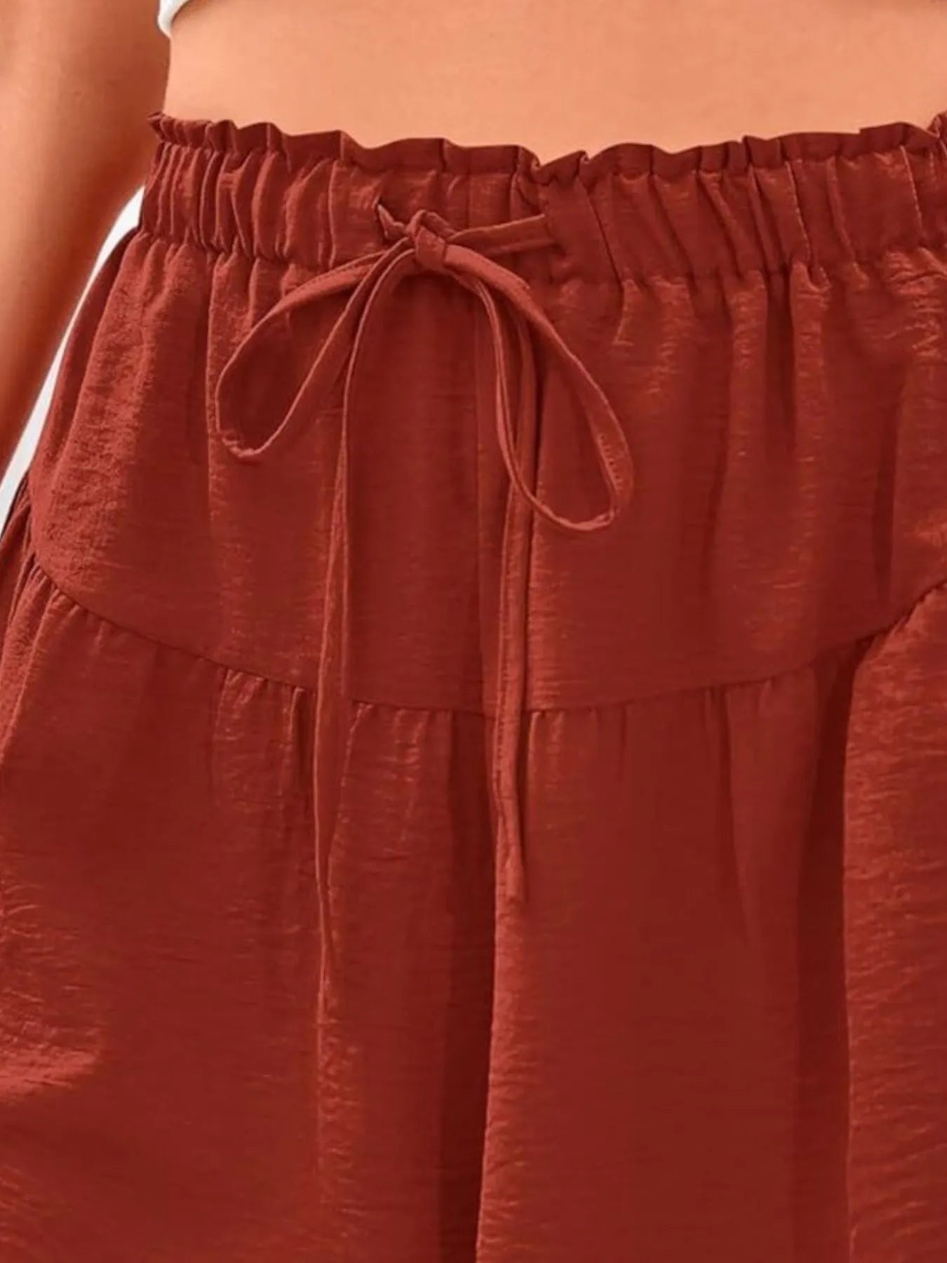 Full Size Casual Drawstring High Waist Relaxed Shorts Plus Size 