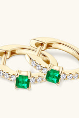 Lab-Grown Emerald Earrings 