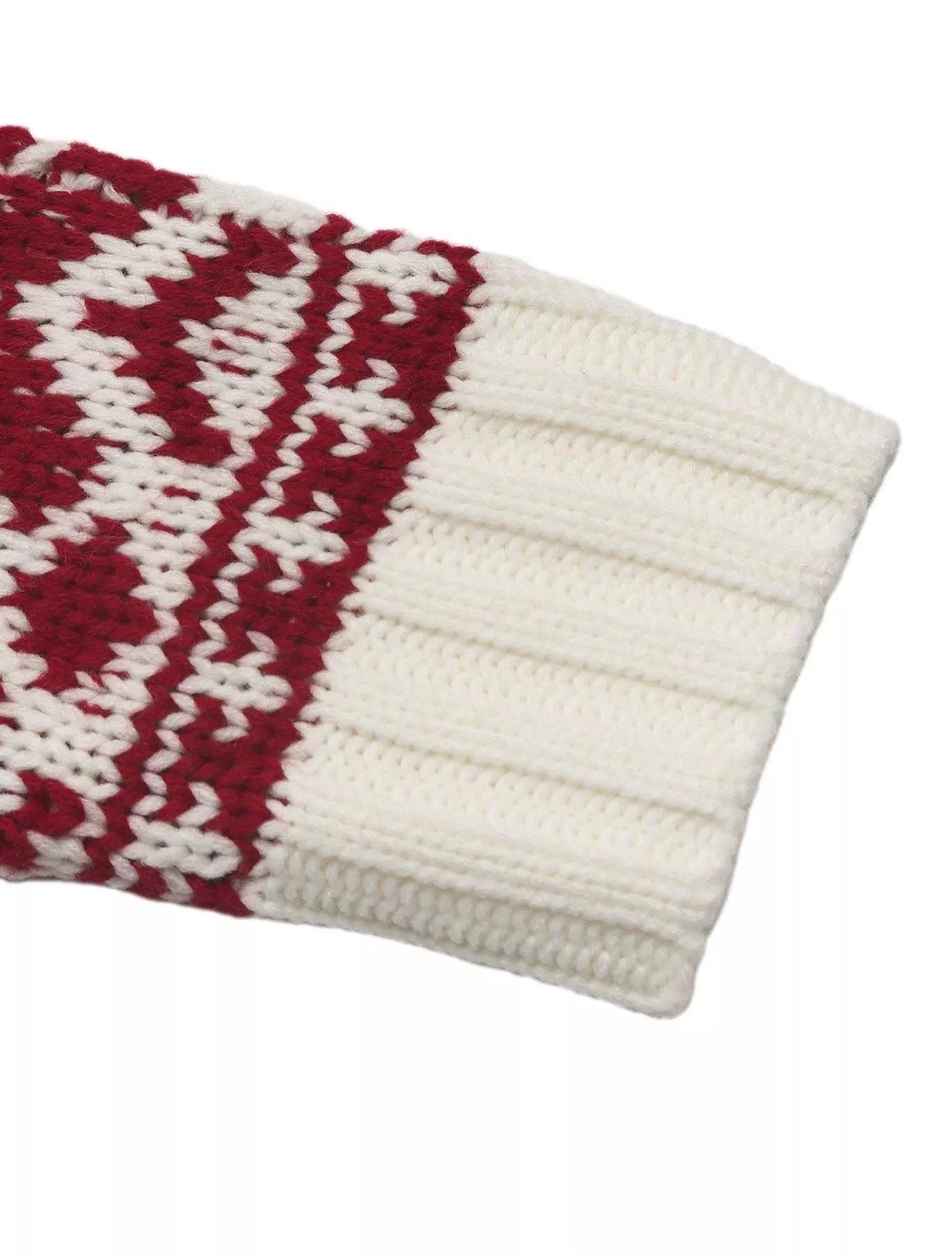 Christmas Cable Knit Long Sleeve Sweater 