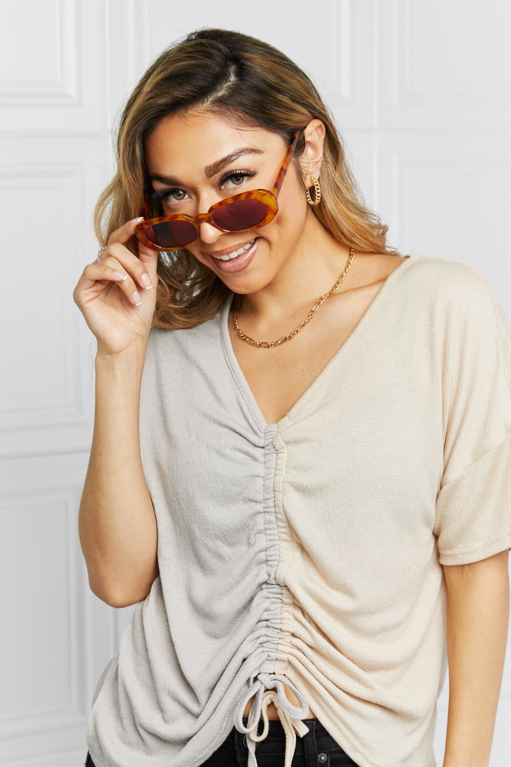 Oval Full Rim Sunglasses 