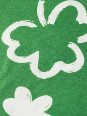 Children's Lucky Clover Print T-Shirt and Shorts Set 