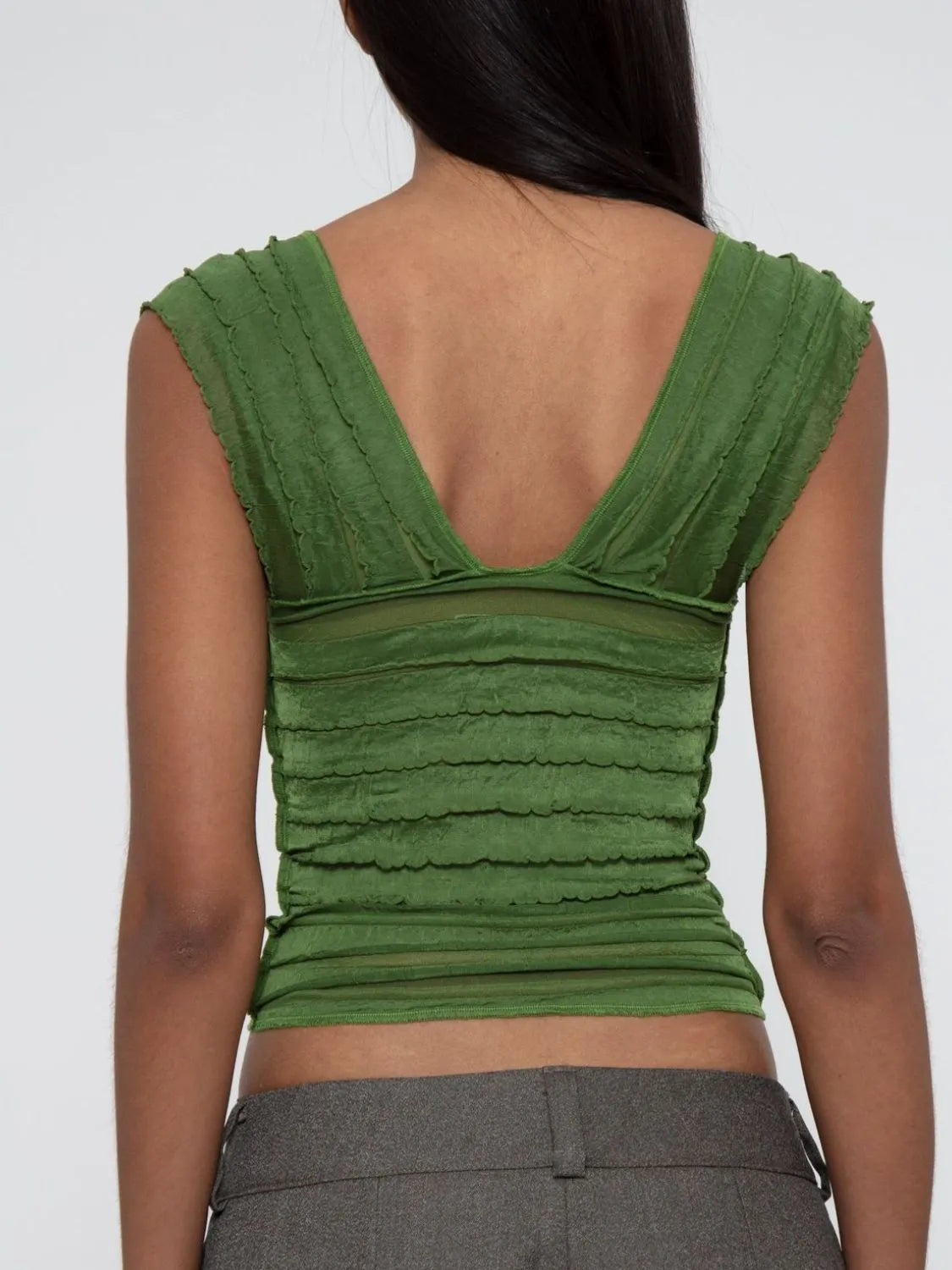 Ruched Solid Tank 
