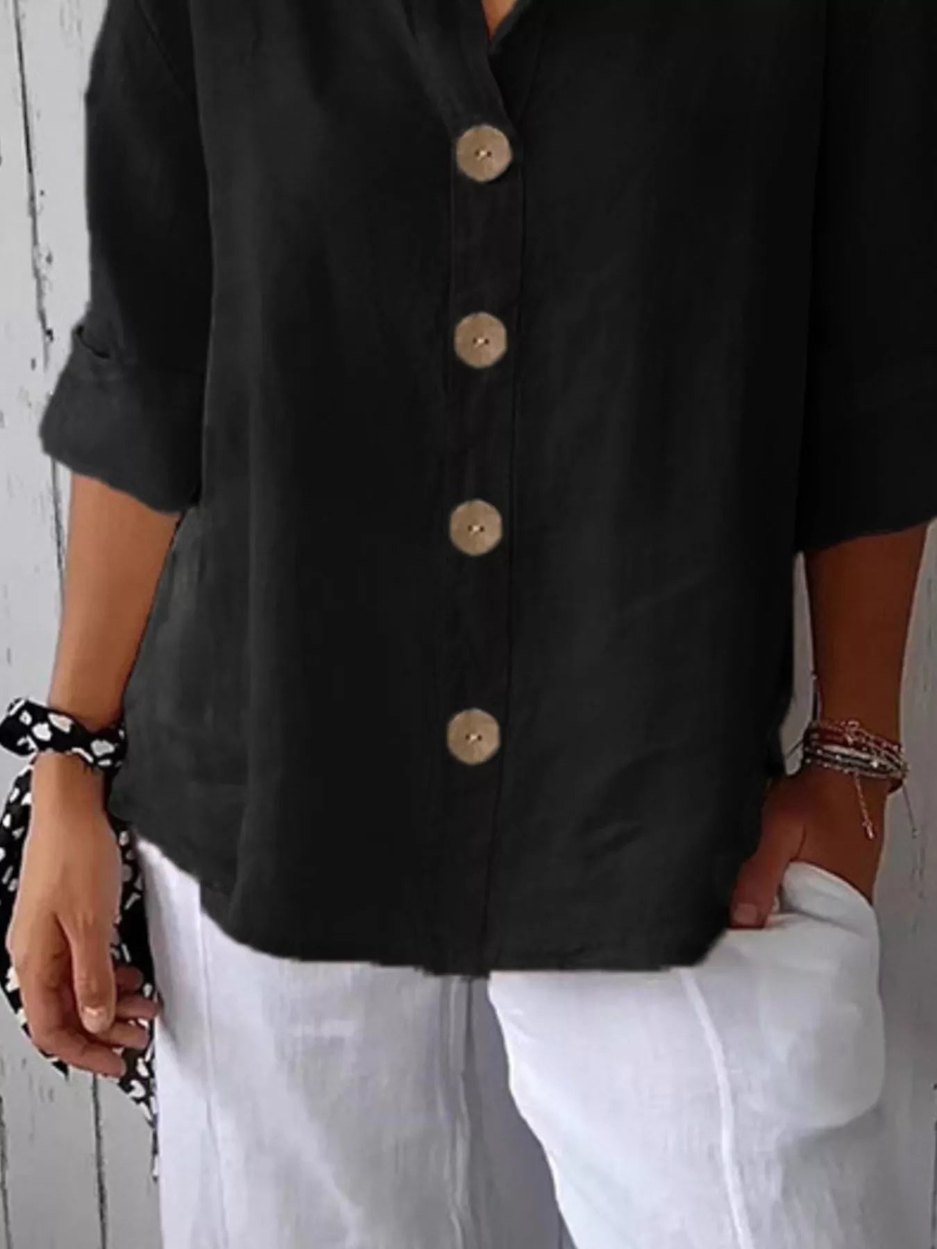 Casual Loose Button-Down Shirt 
