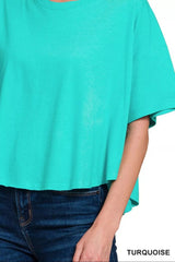 Zenana Cotton Round Neck Short Sleeve T-Shirt 