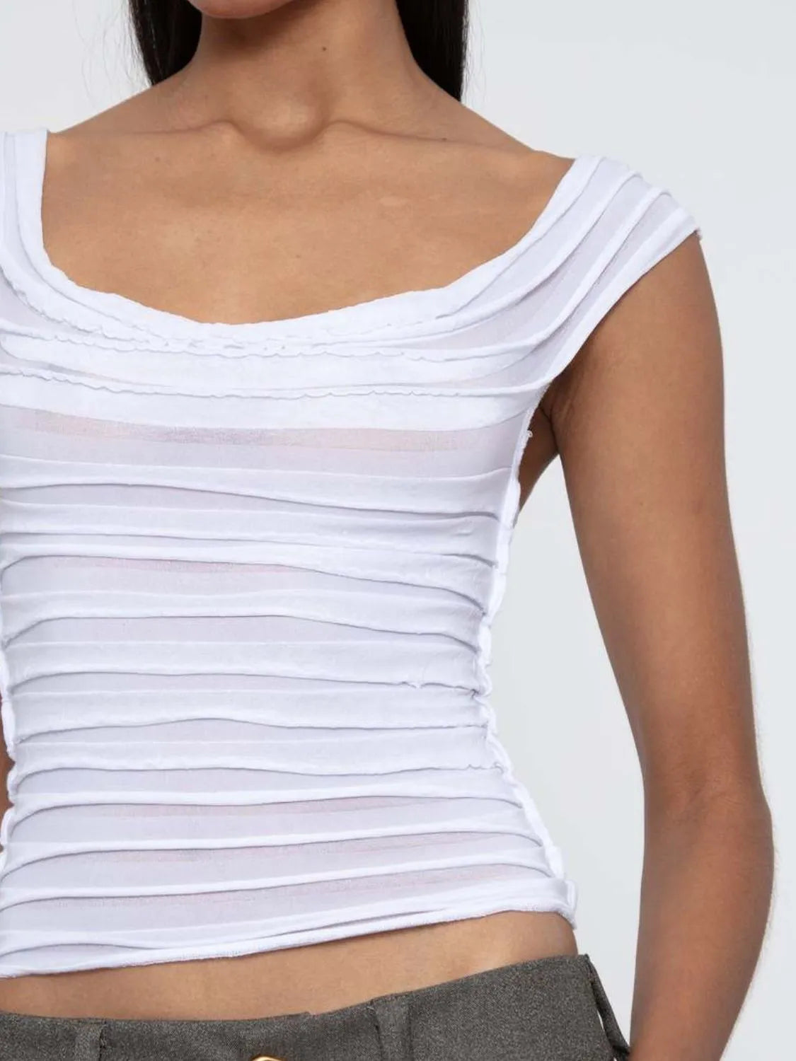 Ruched Solid Tank 