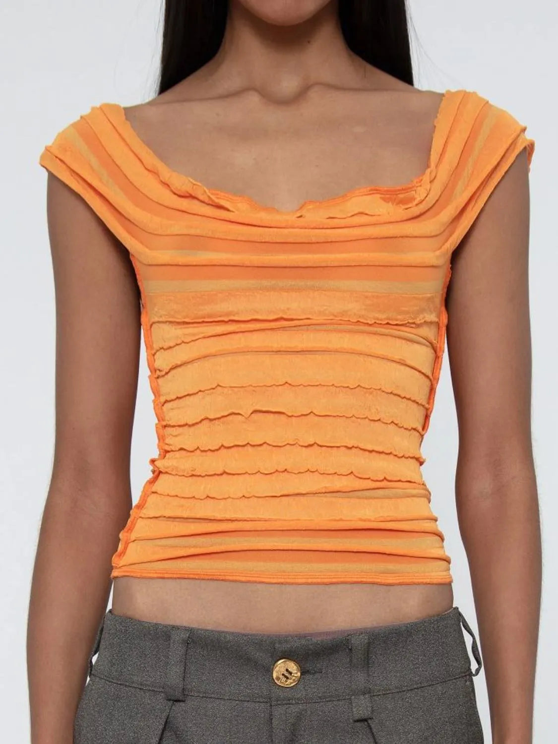 Ruched Solid Tank 