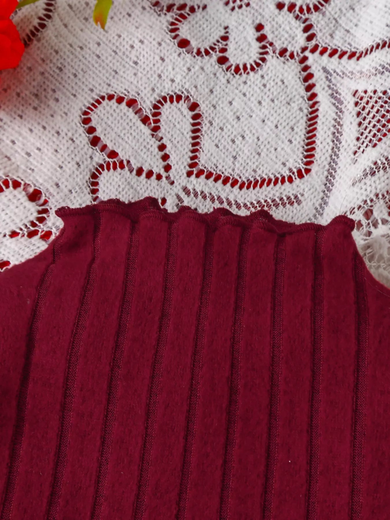 Children's Ribbed Knit Top and Dress Set 