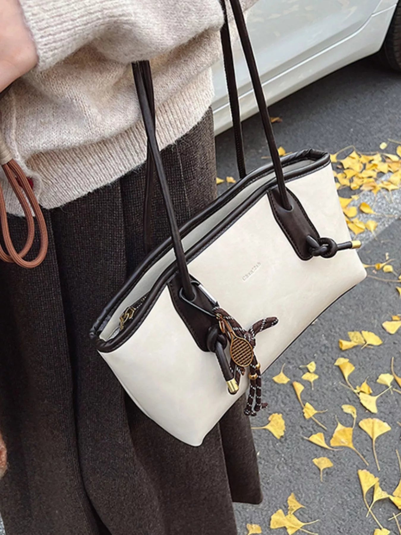 Vintage Style Leather Shoulder Bag 