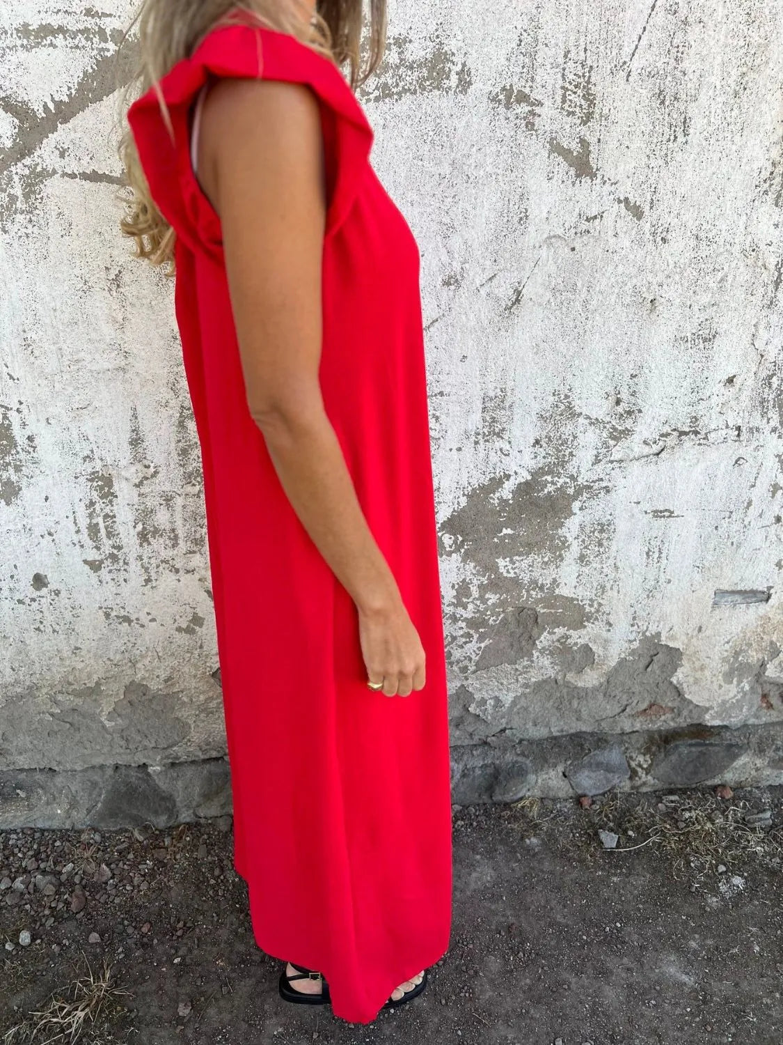 Full Size V-Neck Cap Sleeve Wide Leg Jumpsuit Plus Size 