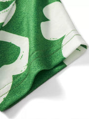 Children's Lucky Clover Print T-Shirt and Shorts Set 