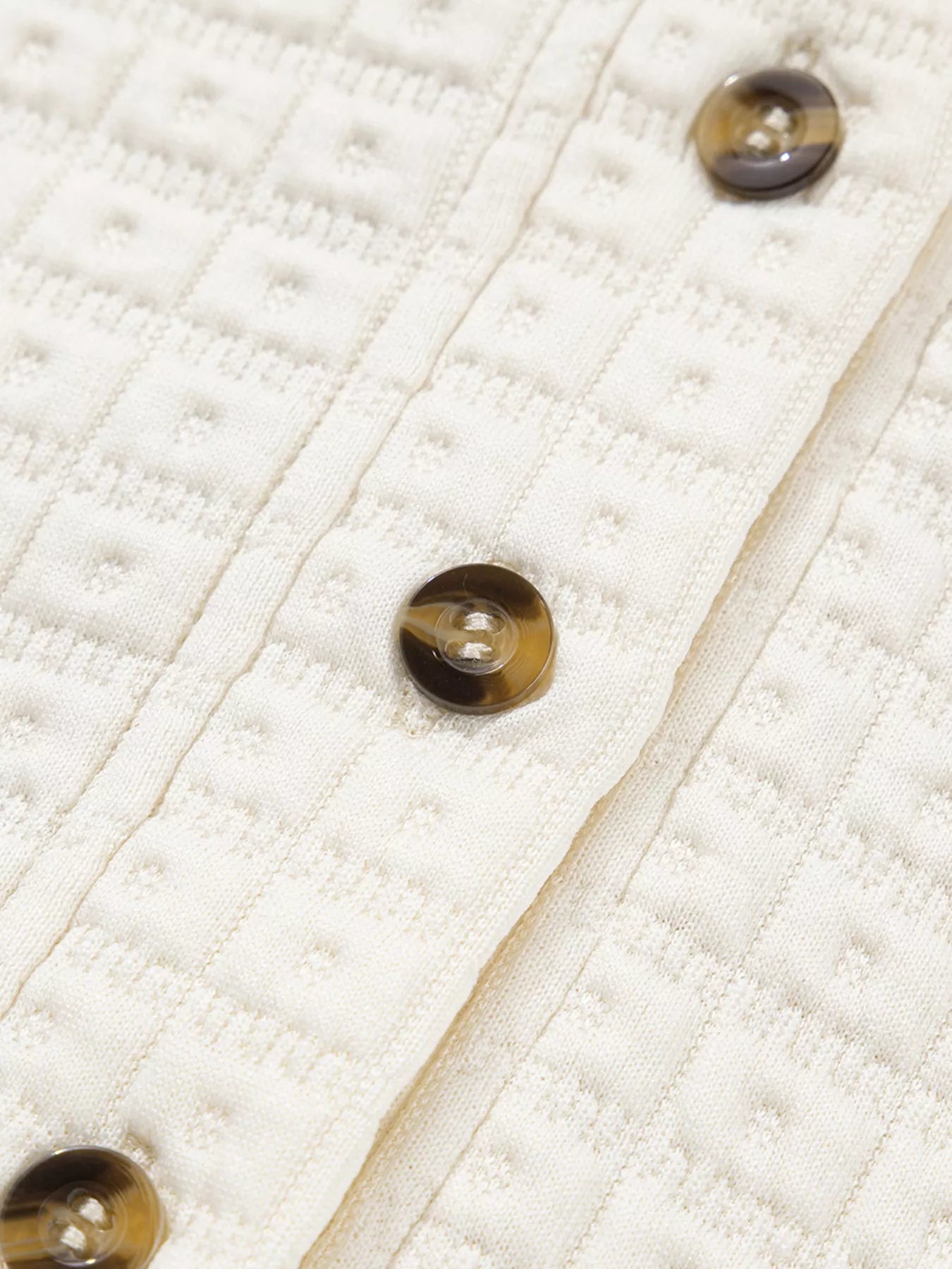 Textured Half Button Collared Sweatshirt 