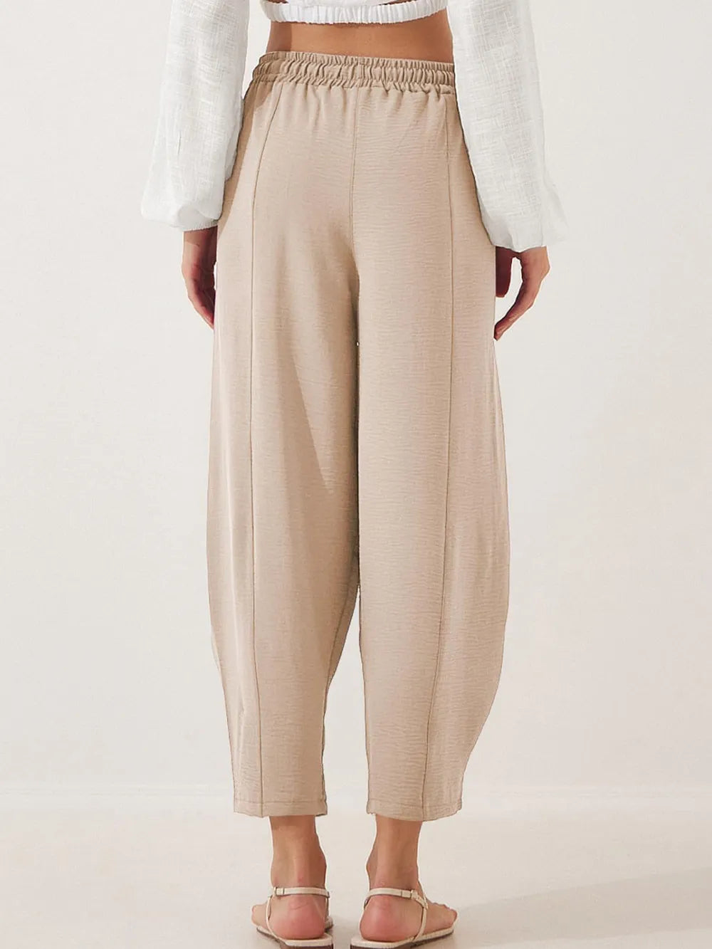Full Size Drawstring Cropped Jogger Pants Plus Size 