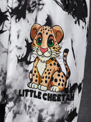Children's Cheetah Tie-Dye Top and Pants Set 