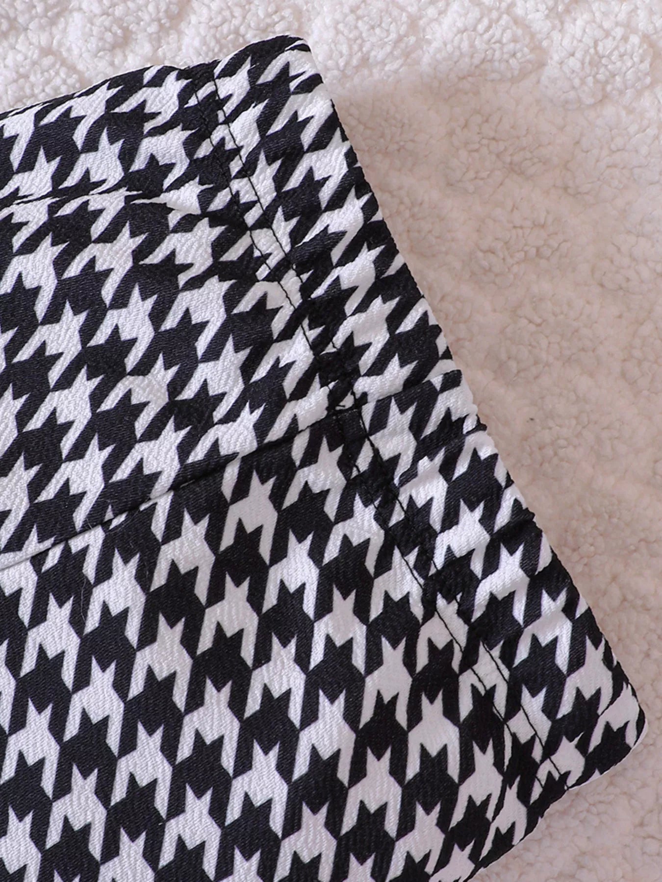 Children's Long Sleeve Top & Houndstooth Pants Set 