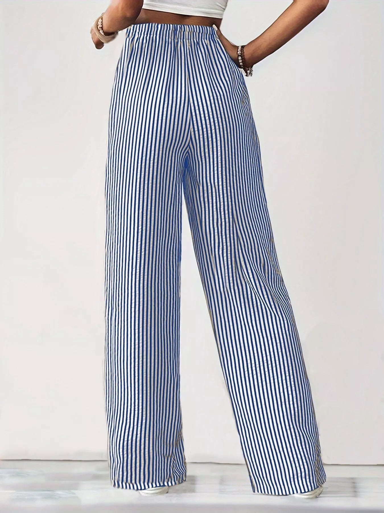 Striped Wide Leg Pants 