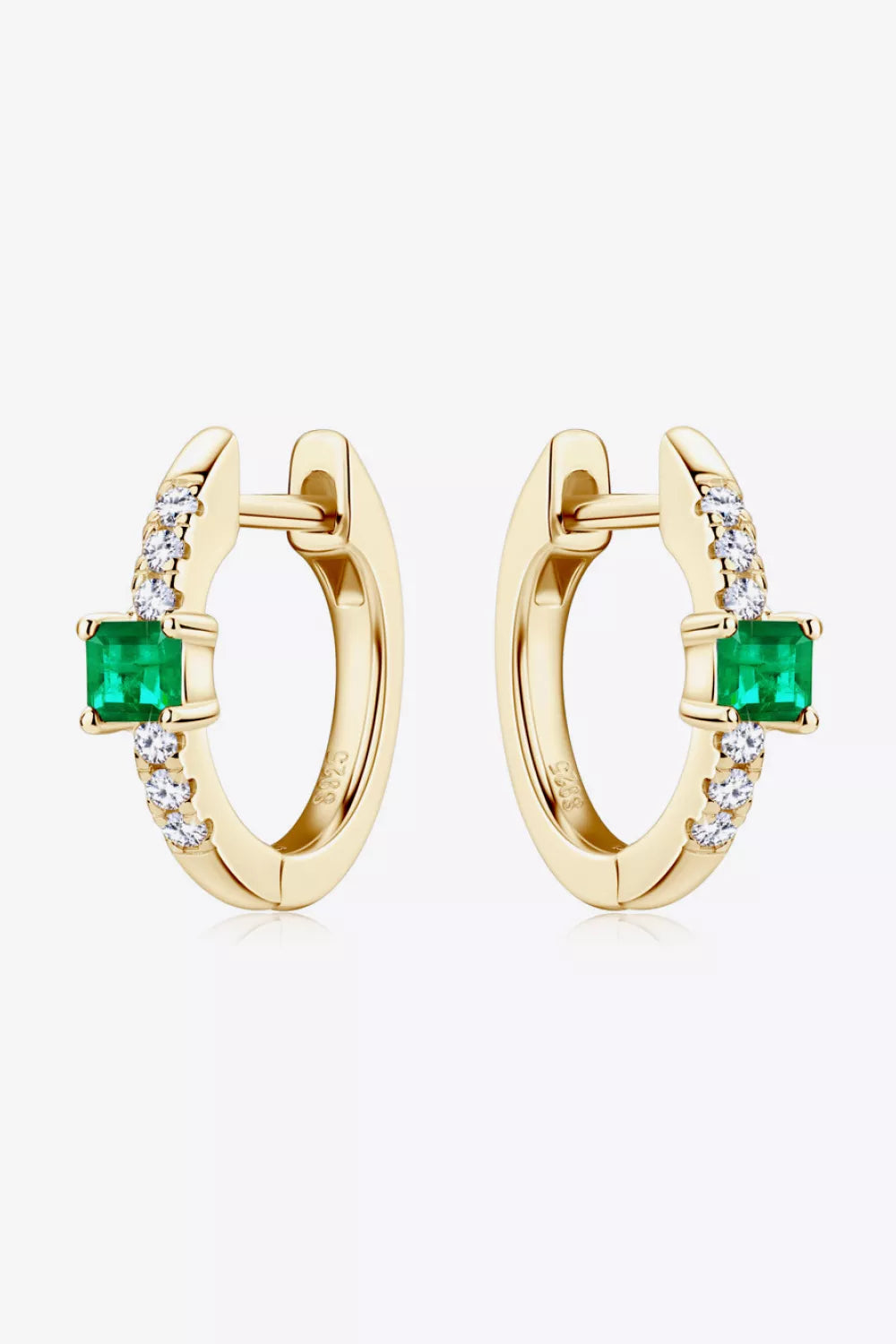 Lab-Grown Emerald Earrings 