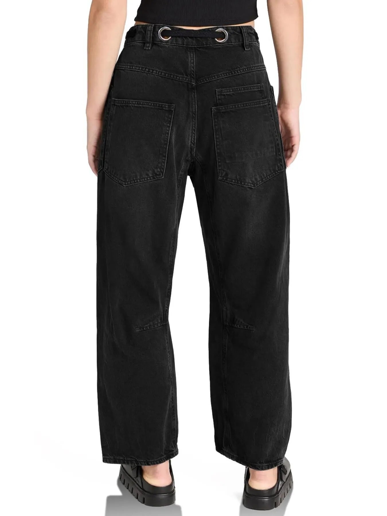 Washed Wide Leg Jeans 
