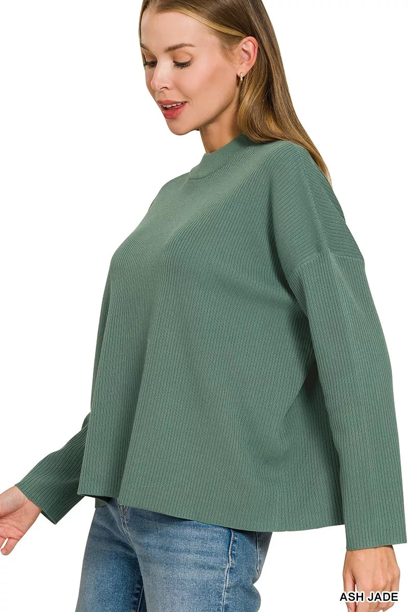 Zenana Viscose Sweater Top & Pants Set 