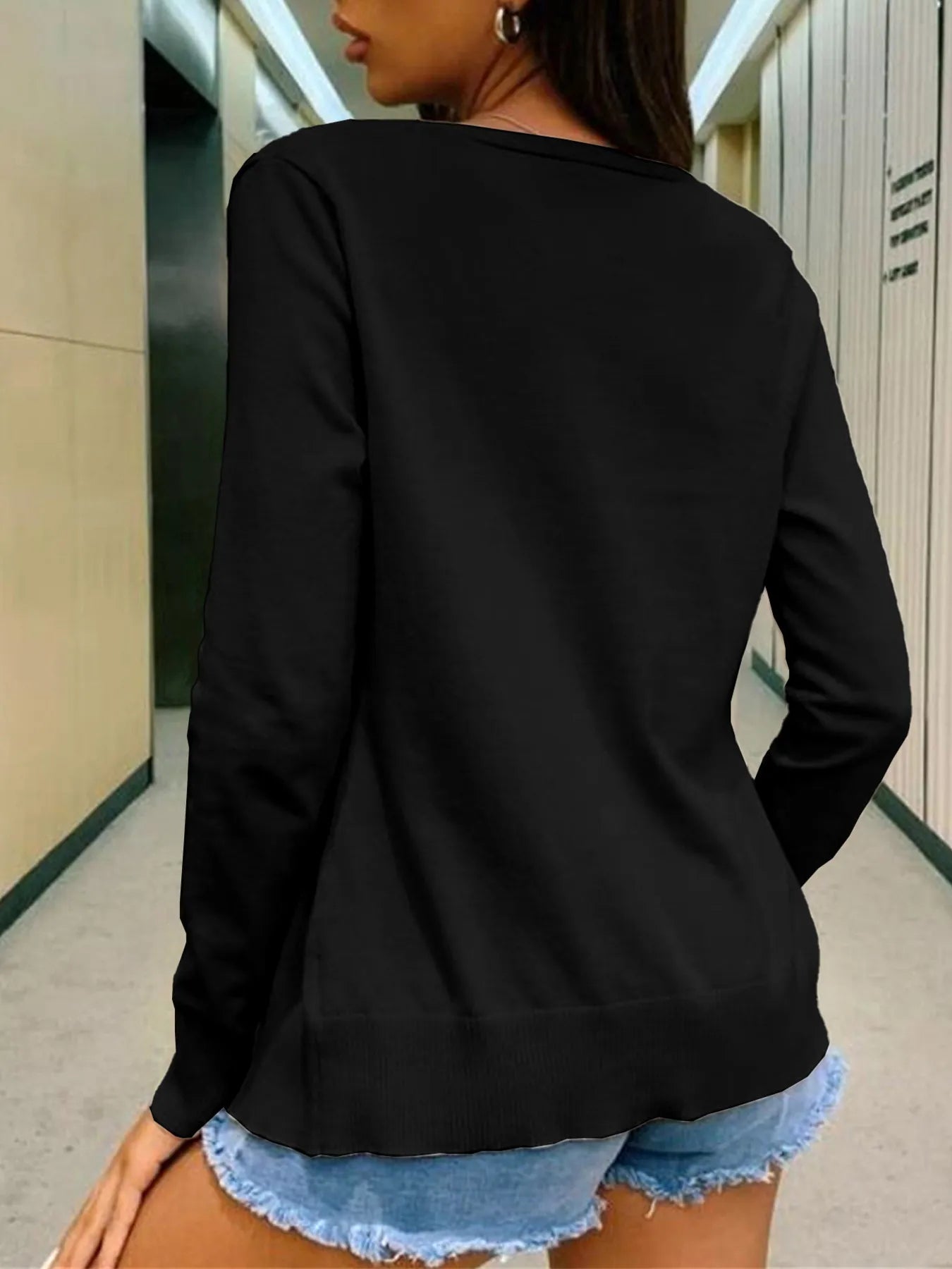 Button-Up Long Sleeve Cardigan 