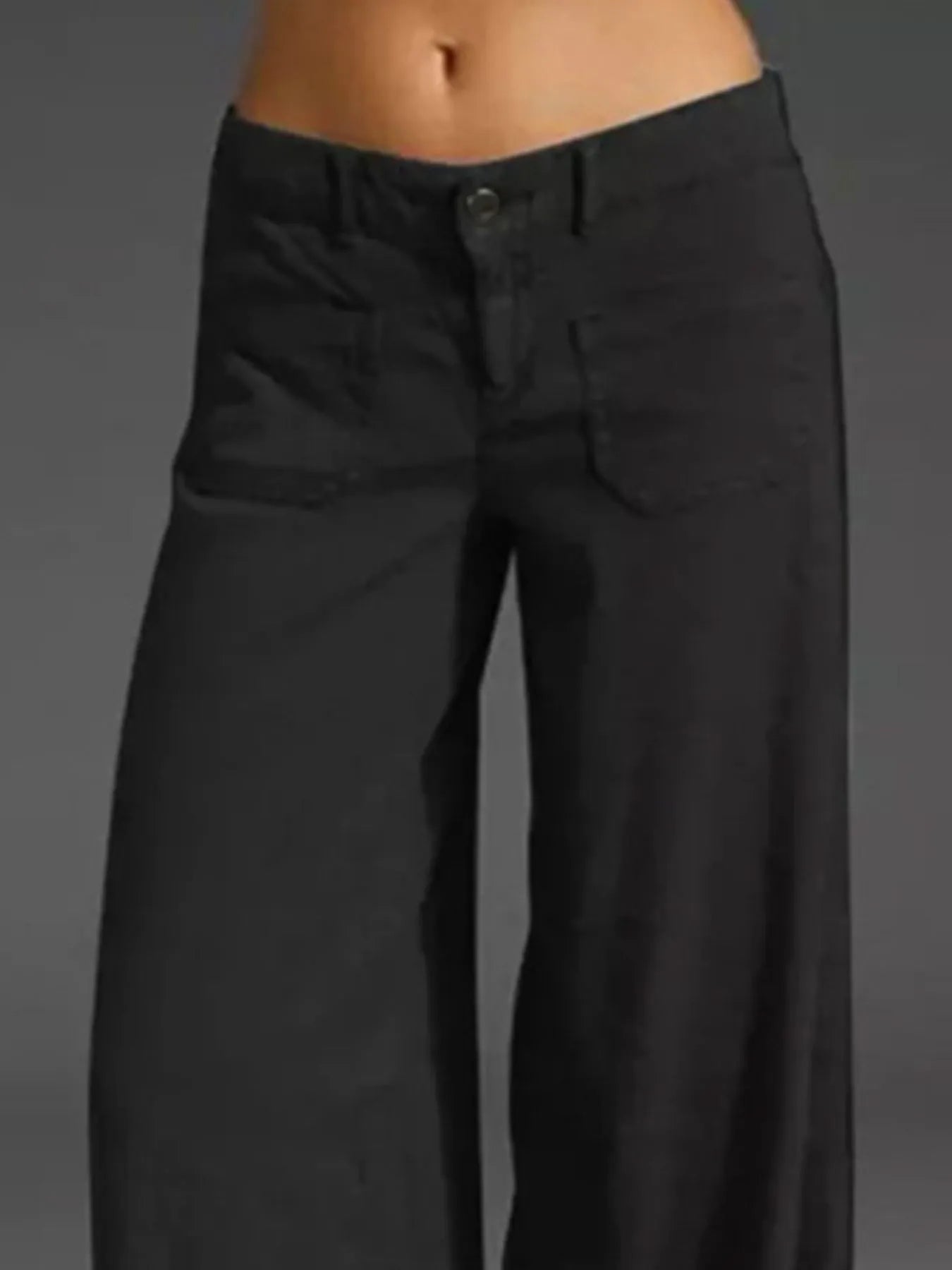 Full Size Wide Leg Pants with Pockets Plus Size 