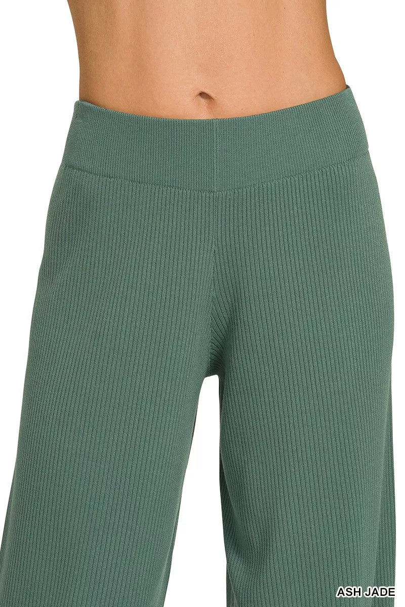 Zenana Viscose Sweater Top & Pants Set 
