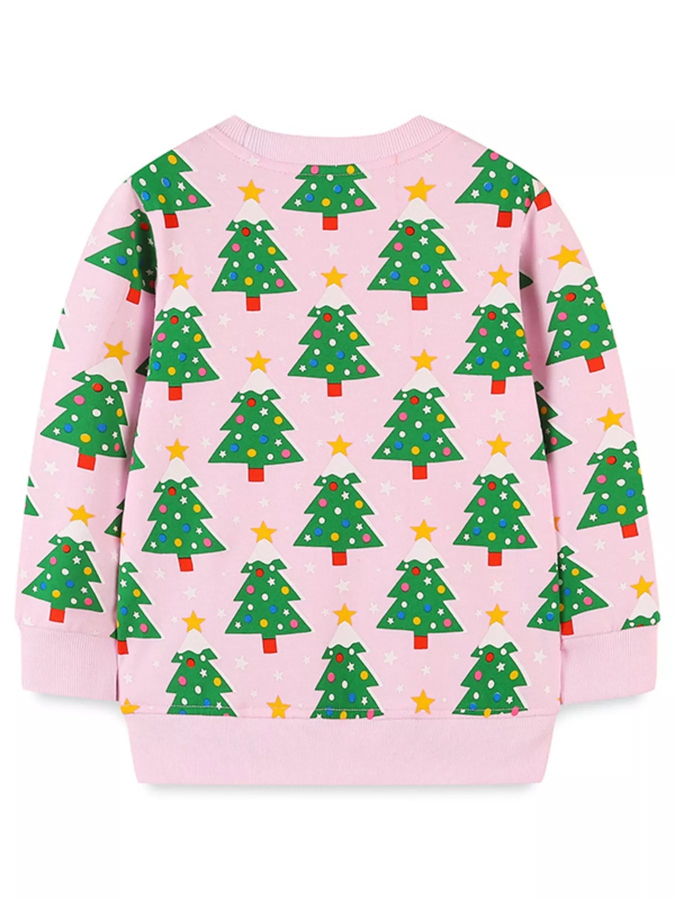 Children's Christmas Tree Print Crewneck Sweatshirt 