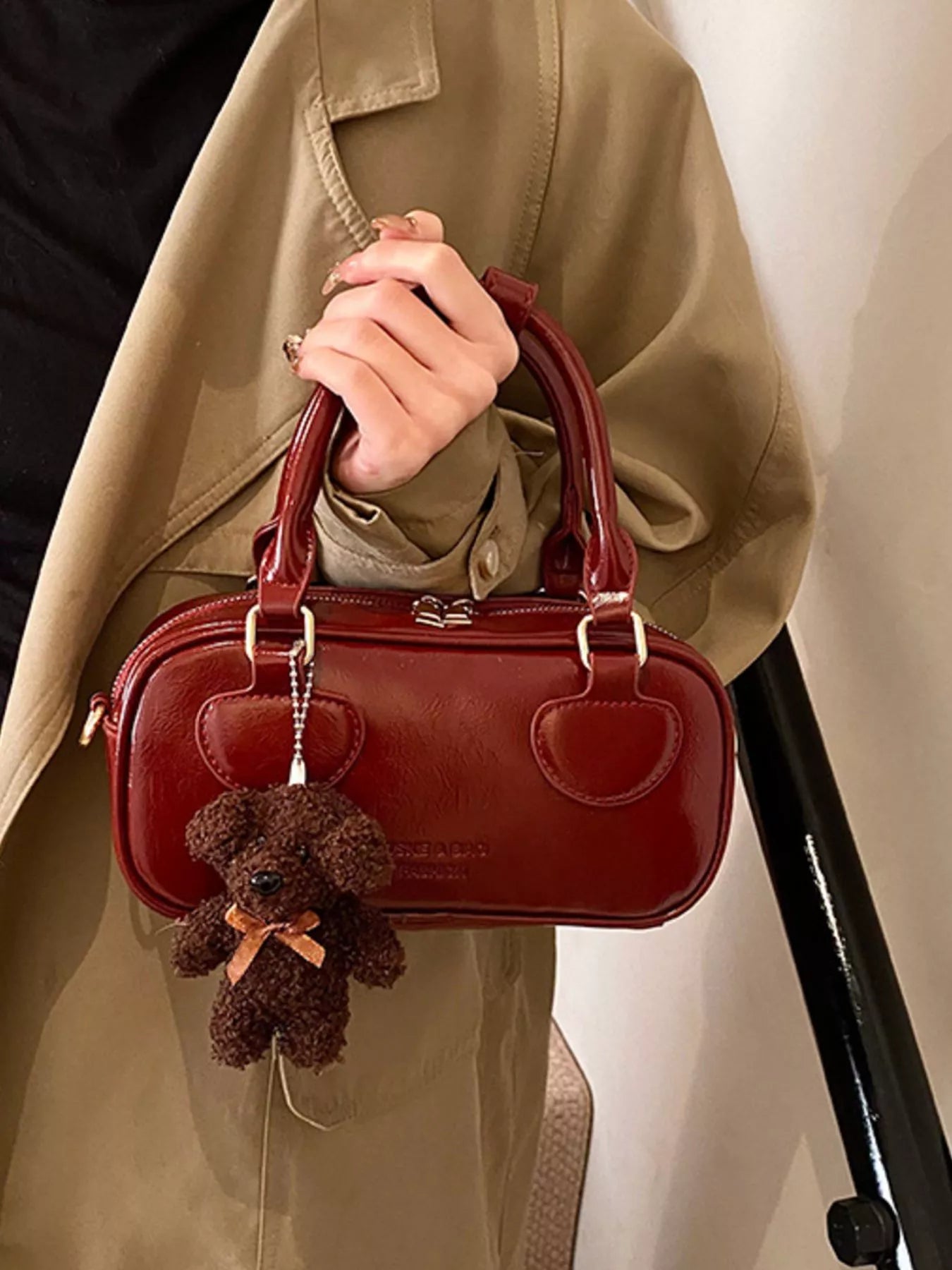 Vintage Style Crossbody Bag with Charm 
