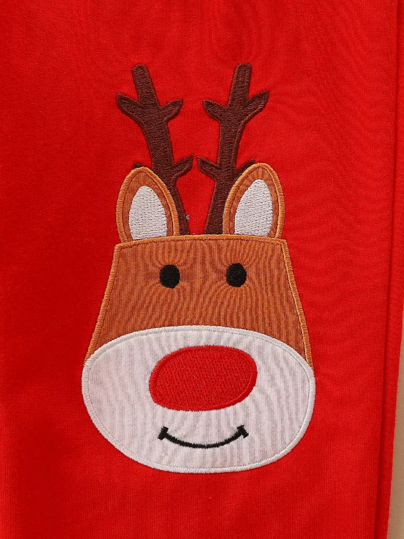 Children's Christmas Dog & Reindeer Round Neck Outfit Set 